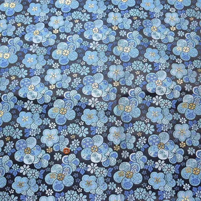 金襴　梅小花